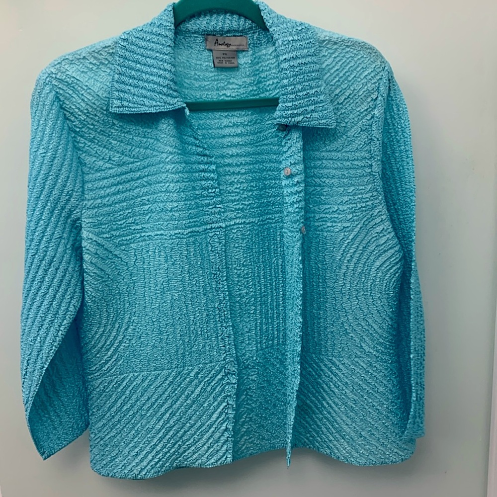 Light aqua blouse/ coverup